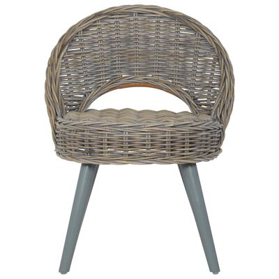 vidaXL Sessel Kubu-Rattan Grau