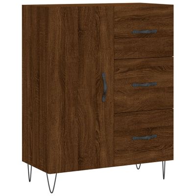 vidaXL Highboard Braun Eichen-Optik 69,5x34x180 cm Holzwerkstoff