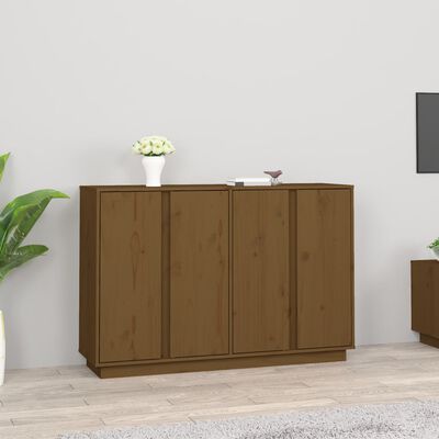 vidaXL Sideboard Honigbraun 120x35x80 cm Massivholz Kiefer