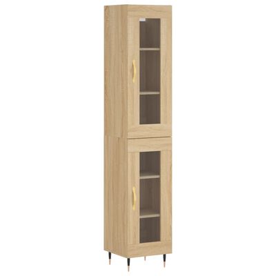 vidaXL Highboard Sonoma-Eiche 34,5x34x180 cm Holzwerkstoff