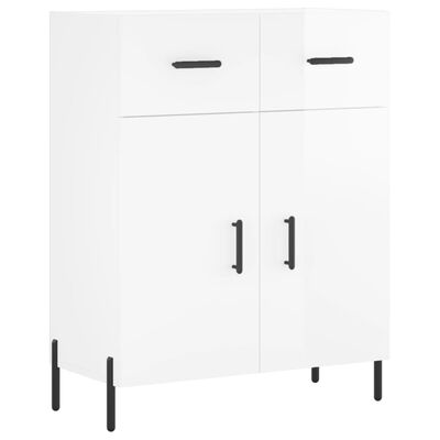 vidaXL Sideboard Hochglanz-Weiß 69,5x34x90 cm Holzwerkstoff