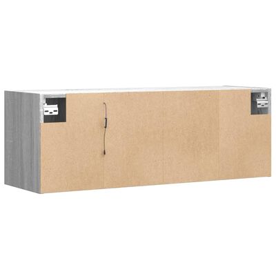 vidaXL TV-Wandschrank mit LED-Beleuchtung Grau Sonoma 100x31x35 cm