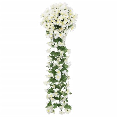 vidaXL Weihnachtskränze Blumen 3 Stk. Weiß 85 cm