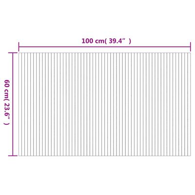 vidaXL Teppich Rechteckig Braun 60x100 cm Bambus