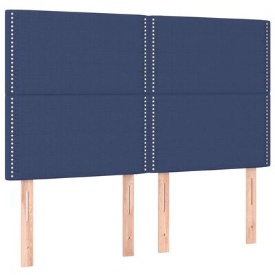 vidaXL Kopfteile 4 Stk. Blau 72x5x78/88 cm Stoff