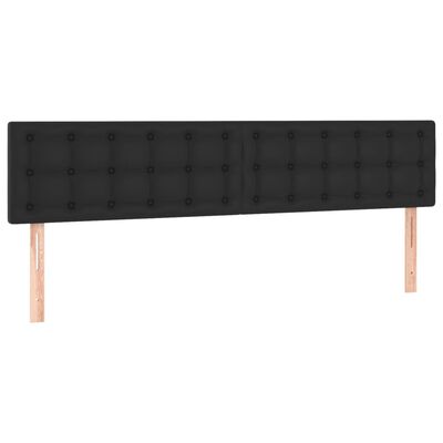 vidaXL Kopfteile 2 Stk. Schwarz 90x5x78/88 cm Kunstleder