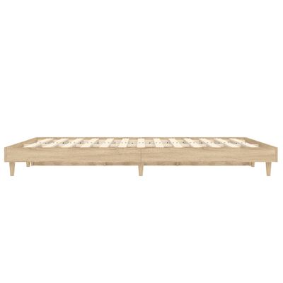 vidaXL Bettgestell ohne Matratze Sonoma-Eiche 120x190 cm Holzwerkstoff