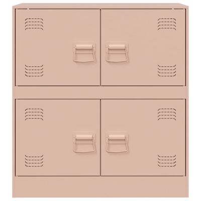 vidaXL Sideboard Rosa 67x39x73 cm Stahl