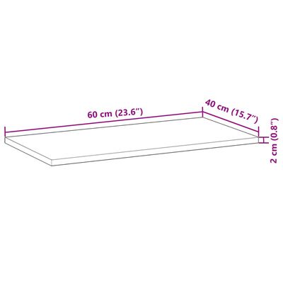 vidaXL Schweberegale 4 Stk. 60x40x2 cm Massivholz Akazie Unbehandelt