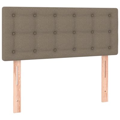 vidaXL Boxspringbett mit Matratze & LED Taupe 80x200 cm Stoff