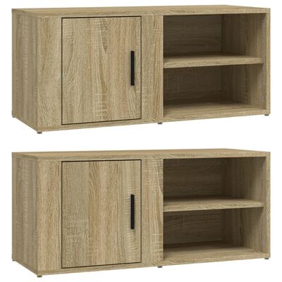 vidaXL TV-Schränke 2 Stk. Sonoma-Eiche 80x31,5x36 cm Holzwerkstoff