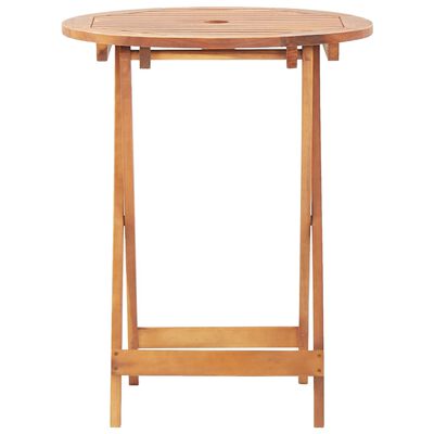 vidaXL 3-tlg. Bistro-Set Taupe Stoff und Massivholz