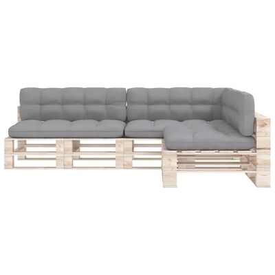 vidaXL Palettensofa-Auflagen 7 Stk. Grau