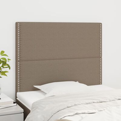 vidaXL Kopfteile 2 Stk. Taupe 100x5x78/88 cm Stoff