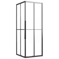 vidaXL Duschkabine Halbmatt ESG 70x70x180 cm Schwarz