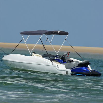 vidaXL 3-Bow Bimini-Top mit Mesh-Seitenteilen 183x(154-167)x137 cm