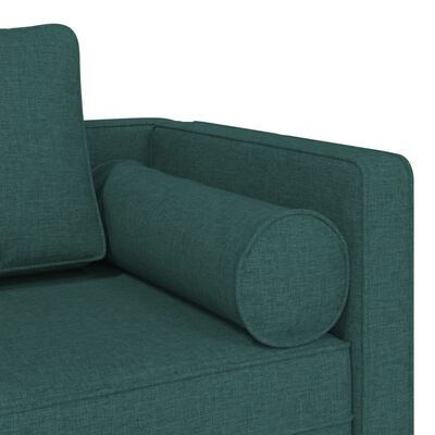 vidaXL Chaiselongue mit Kissen Dunkelgrün Stoff