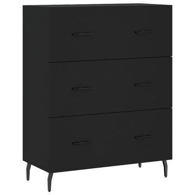 vidaXL Highboard Schwarz 69,5x34x180 cm Holzwerkstoff