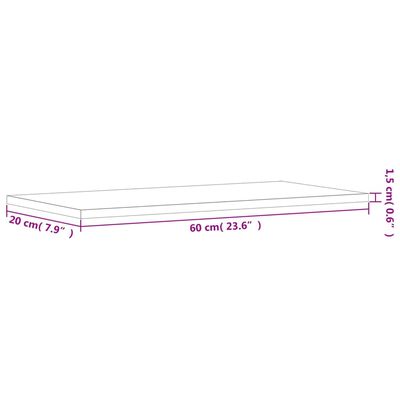 vidaXL Wandregale 4 Stk. Räuchereiche 60x20x1,5 cm Holzwerkstoff