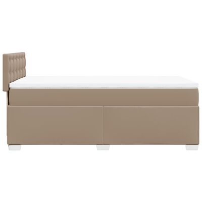 vidaXL Boxspringbett Matratze Cappuccino-Braun 100x200cm Kunstleder