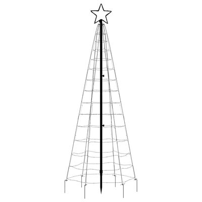 vidaXL LED-Weihnachtsbaum mit Erdspießen 220 LEDs Warmweiß 180 cm