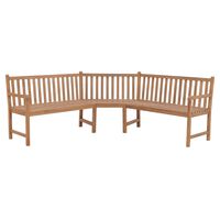 vidaXL Garten-Eckbank 185x185x90 cm Massivholz Teak