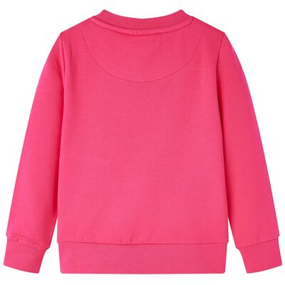 Kinder-Sweatshirt Knallrosa 128