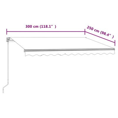 vidaXL Automatisch Einziehbare Markise 350×250 cm Anthrazit