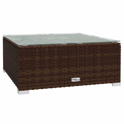 vidaXL 10-tlg. Garten-Lounge-Set mit Kissen Poly Rattan Braun