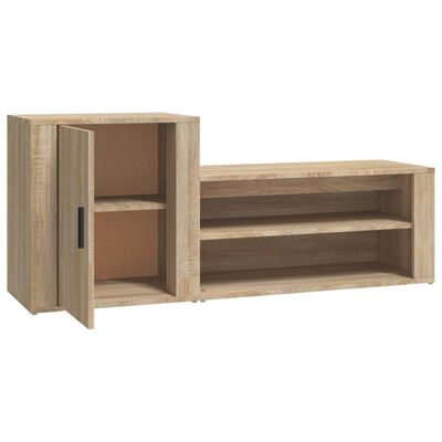 vidaXL Schuhschrank Sonoma-Eiche 130x35x54 cm Holzwerkstoff