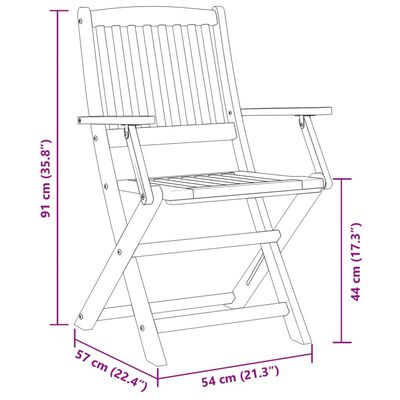 vidaXL 7-tlg. Garten-Essgruppe 180x90x75 cm Massivholz Akazie