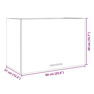 vidaXL Hängeschrank Sonoma-Eiche 60x31x40 cm Holzwerkstoff