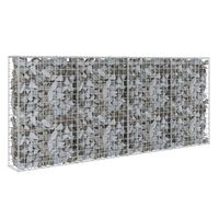 vidaXL Gabionenwand mit Abdeckung Verzinkter Stahl 200×20×85 cm