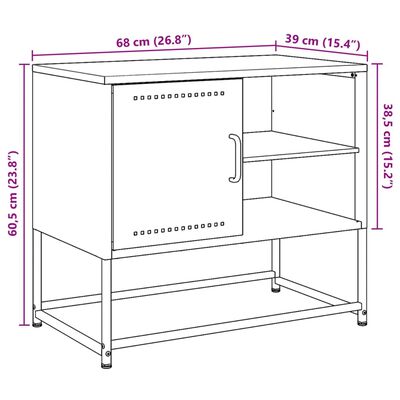 vidaXL TV-Schrank Senfgelb 100,5x39x60,5 cm Stahl