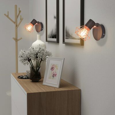 vidaXL Wandleuchten 2 Stk. mit 2 LED-Glühlampen 8 W