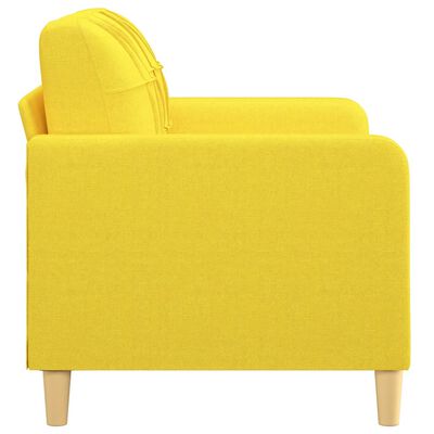 vidaXL 2-Sitzer-Sofa Hellgelb 120 cm Stoff