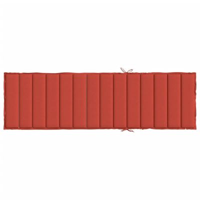 vidaXL Sonnenliegen-Auflage Melange Rot 200x50x4 cm Stoff