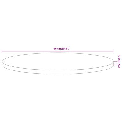 vidaXL Tischplatte Ø90x2,5 cm Rund Massivholz Akazie