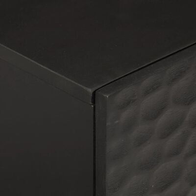 vidaXL Nachttisch Schwarz 40x33x46 cm Massivholz Mango