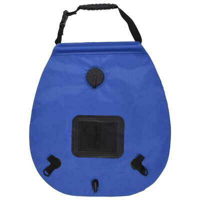 vidaXL Camping-Duschtasche Blau 20 L PVC