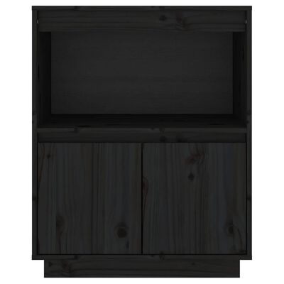 vidaXL Sideboard Schwarz 60x34x75 cm Massivholz Kiefer