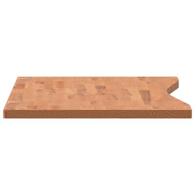 vidaXL Schreibtischplatte 110x(50-55)x2,5 cm Massivholz Buche