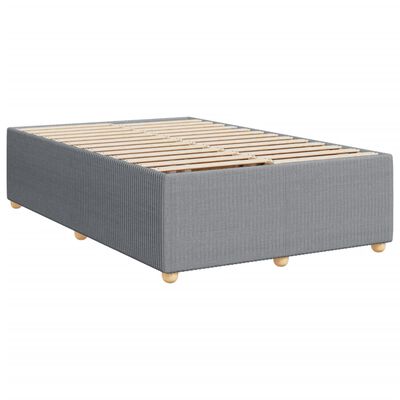 vidaXL Boxspringbett mit Matratze Hellgrau 120x200 cm Stoff