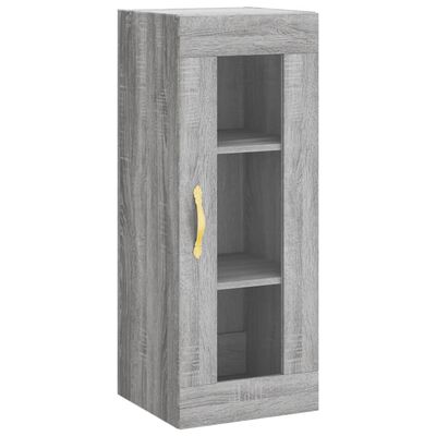 vidaXL Wandschrank Grau Sonoma 34,5x34x90 cm