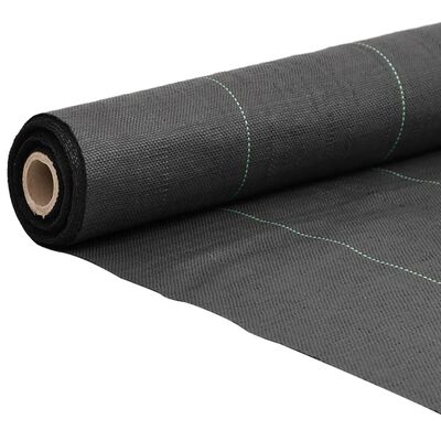 vidaXL Unkrautvlies Schwarz 1,5x25 m PP