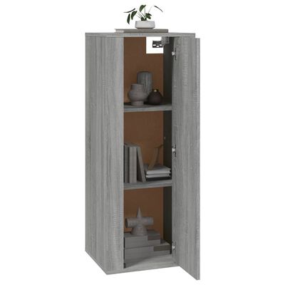 vidaXL TV-Wandschrank Grau Sonoma 40x34,5x100 cm