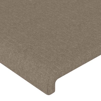 vidaXL Boxspringbett mit Matratze Taupe 100x200 cm Stoff