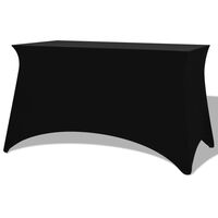 vidaXL Stretch-Tischhusse 2 Stk. 120 x 60,5 x 74 cm Schwarz