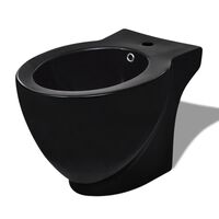 Standbidet Stand-Bidet Bodenstehend Bidet Keramik schwarz