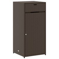 vidaXL Gartenschrank Braun 55x55x111 cm Poly Rattan